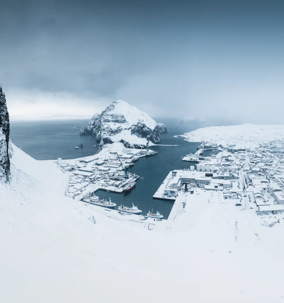 Vestmannaeyjar, Iceland, home of Marhólmar's roe production